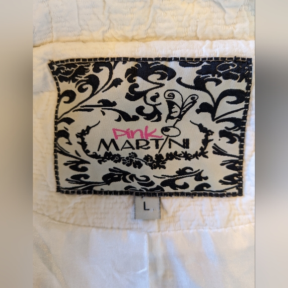 SOLD White Pink Martini Jacket - Picture 5 of 6